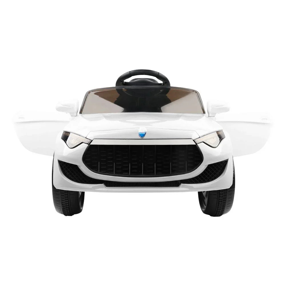 12V Kids Ride On Car Maserati Style Electric Toy White Remote Control