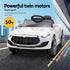 12V Kids Ride On Car Maserati Style Electric Toy White Remote Control