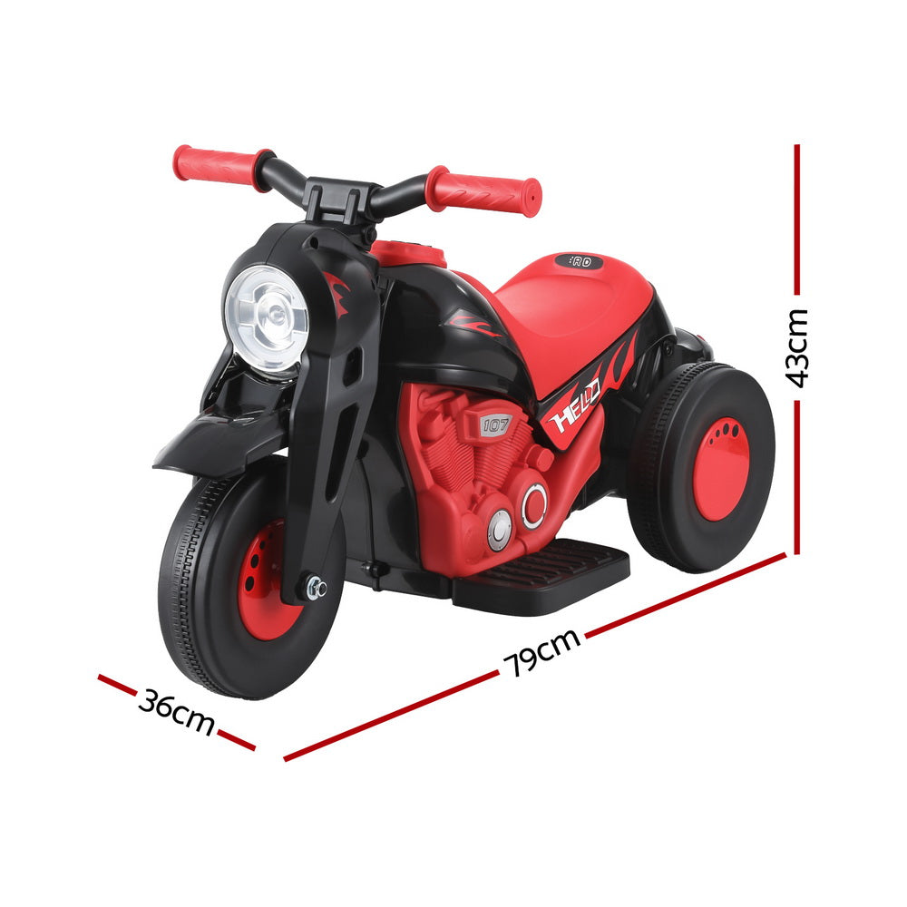 Kids Ride On Car Motorcycle Motorbike with Bubble Maker Electric Toy 6V Red