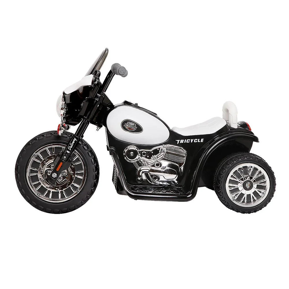 Kids Ride On Police Motorbike Harley Style 6V Electric Bike Black