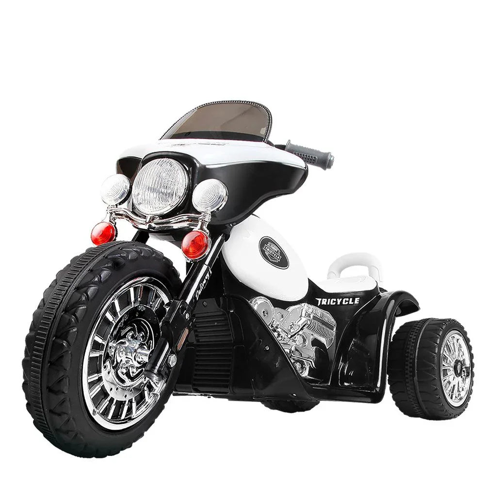 Kids Ride On Police Motorbike Harley Style 6V Electric Bike Black