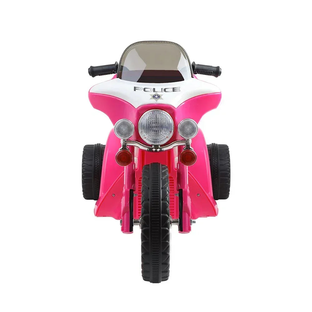 Kids Ride On Police Motorbike 6V Harley Style Electric Bike Pink