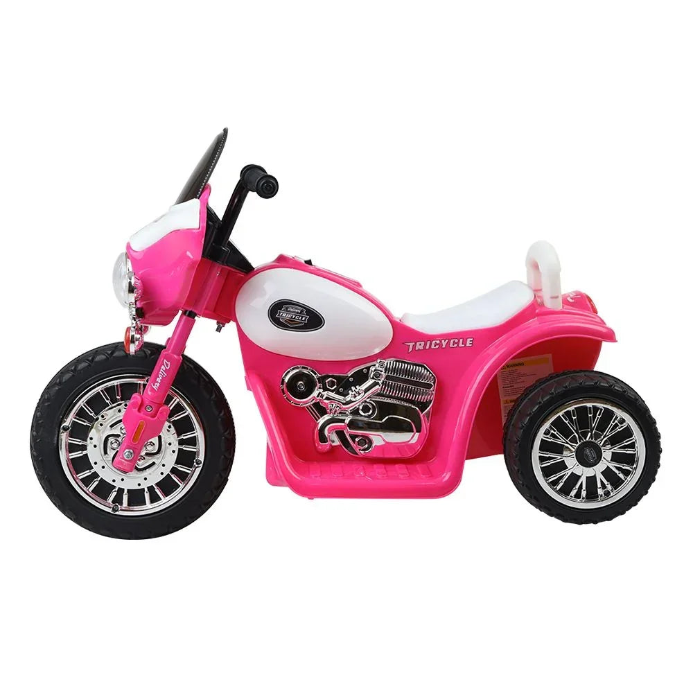 Kids Ride On Police Motorbike 6V Harley Style Electric Bike Pink