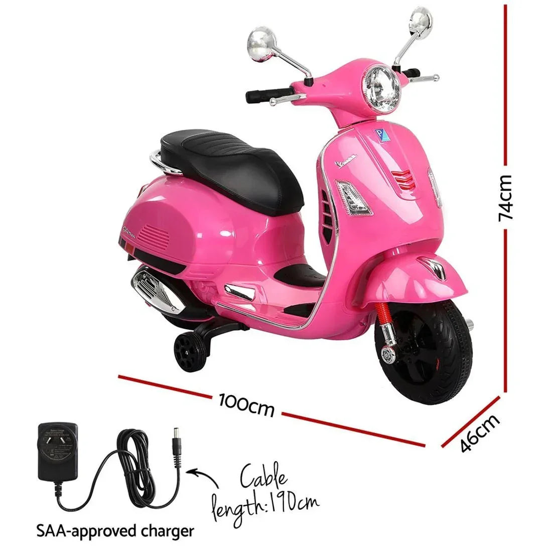 Kids Electric Ride On Car Motorcycle Motorbike  Licensed GTS Pink