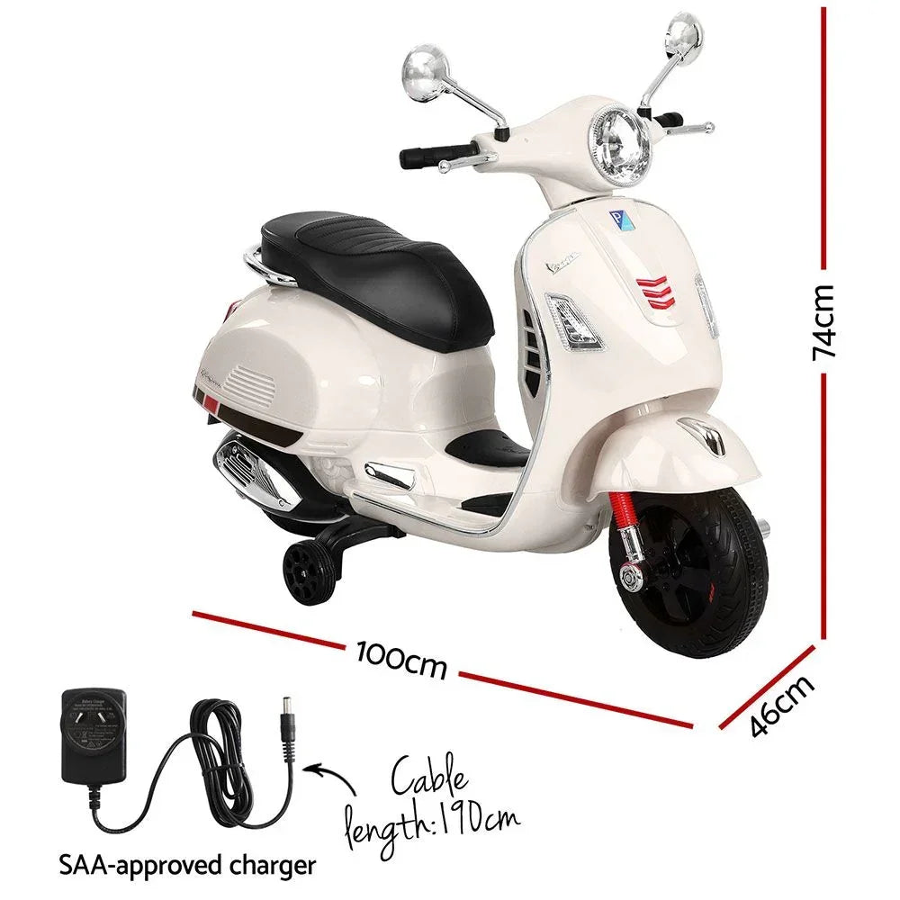 Kids Electric Ride On Car Motorcycle Motorbike  Licensed GTS White
