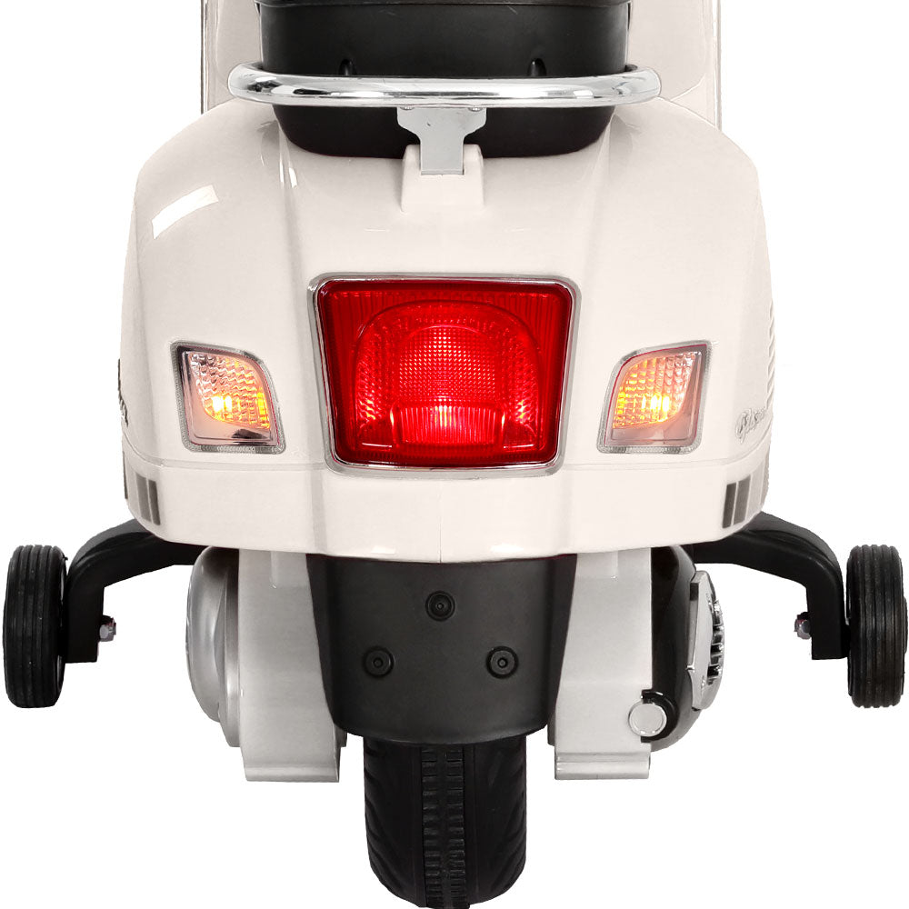 Kids Electric Ride On Car Motorcycle Motorbike Vespa Licensed GTS White