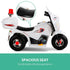 Kids Ride On Police Motorcycle – 6V, Siren, Music, 25W Motor, White