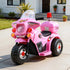 Kids Electric Ride On Police Motorcycle 6V Battery Motorbike Pink