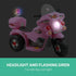 Kids Electric Ride On Police Motorcycle 6V Battery Motorbike Pink