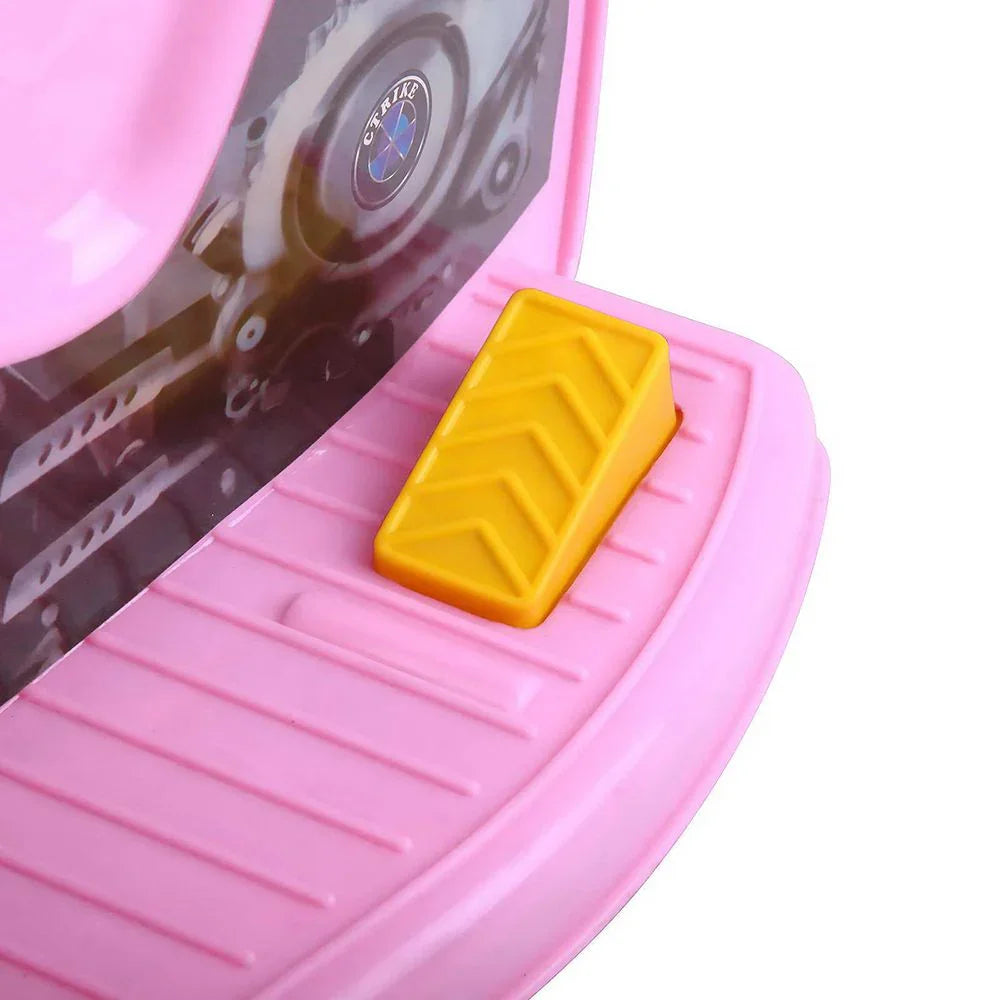 Kids Electric Ride On Police Motorcycle 6V Battery Motorbike Pink