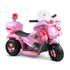 Kids Electric Ride On Police Motorcycle 6V Battery Motorbike Pink