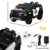 Rigo Kids Electric Ride On Patrol Police Car Horn Music Remote Black