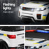 Kids Ride On Police Car 12V Electric Toy Car with Remote Control White
