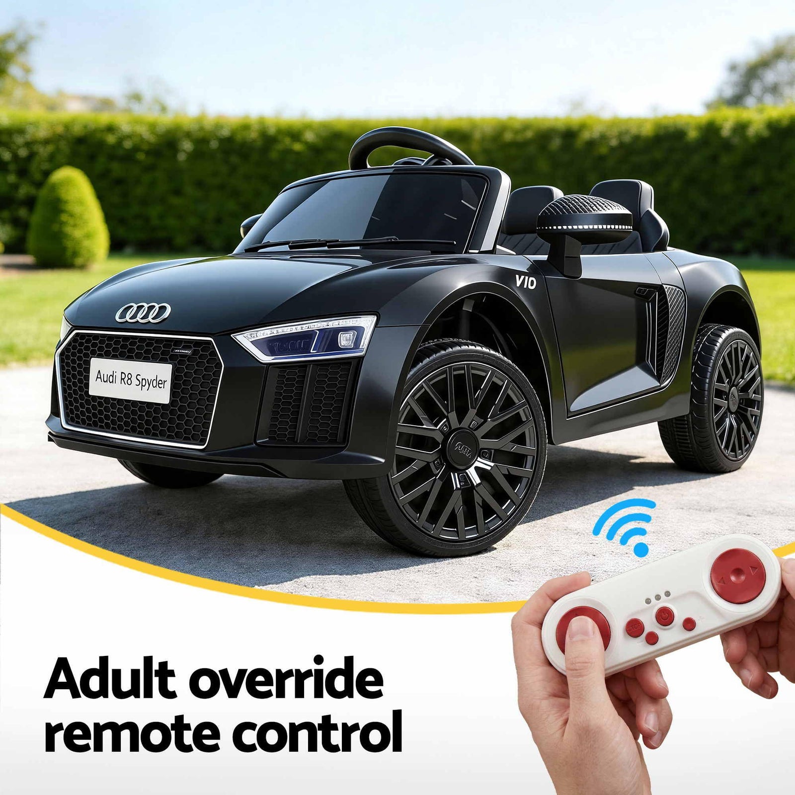 Kids Electric Ride On Car Audi R8 Licensed 12V Sports Car Black