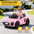 Ride On Car Licensed  R8 12V Electric Car for Kids Battery Pink