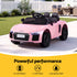 Ride On Car Licensed  R8 12V Electric Car for Kids Battery Pink