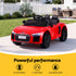 Ride On Car Licensed  R8 12V Electric Car for Kids Battery Red