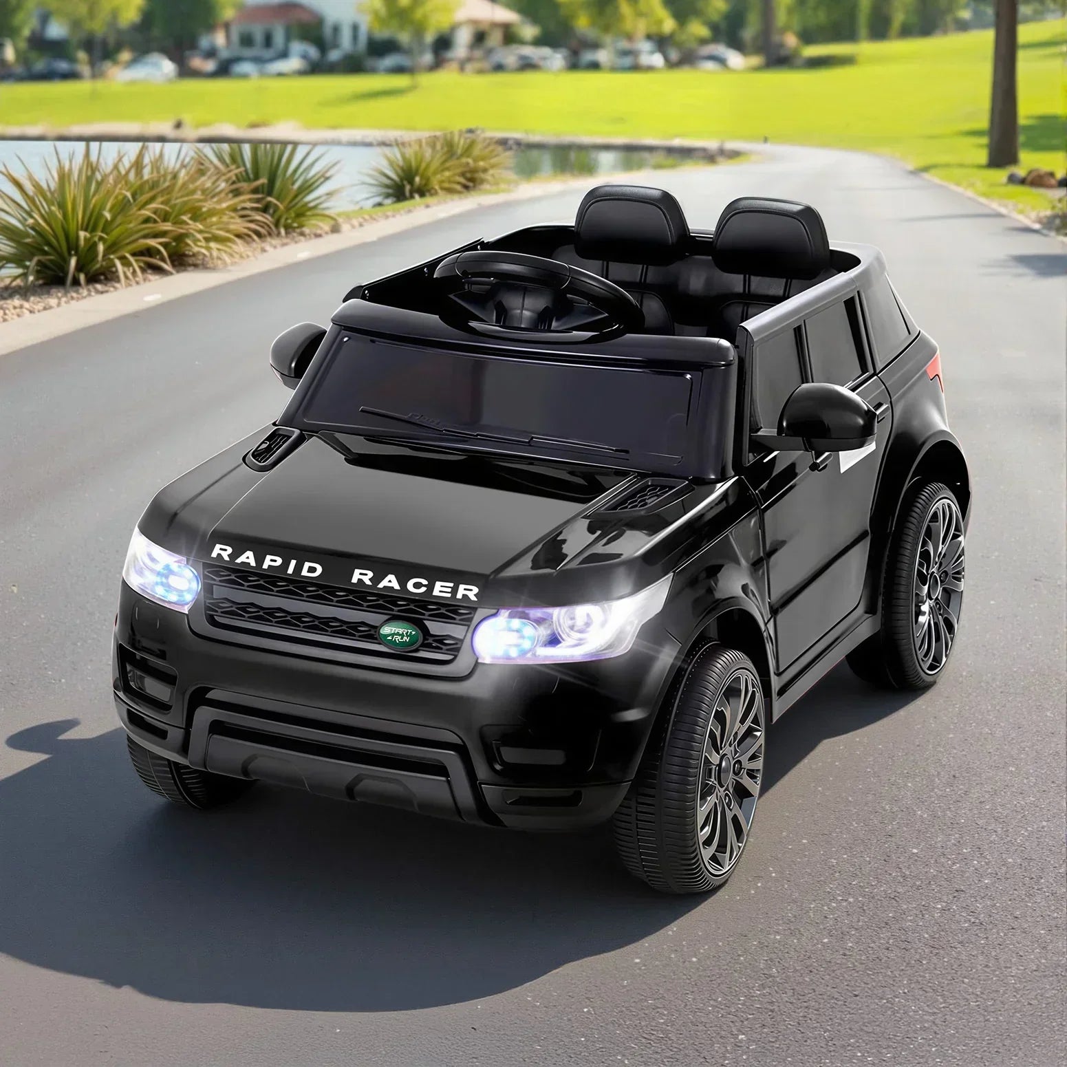 Kids Ride On Car – Range Rover Inspired, 50W Twin Motor, Remote, Black