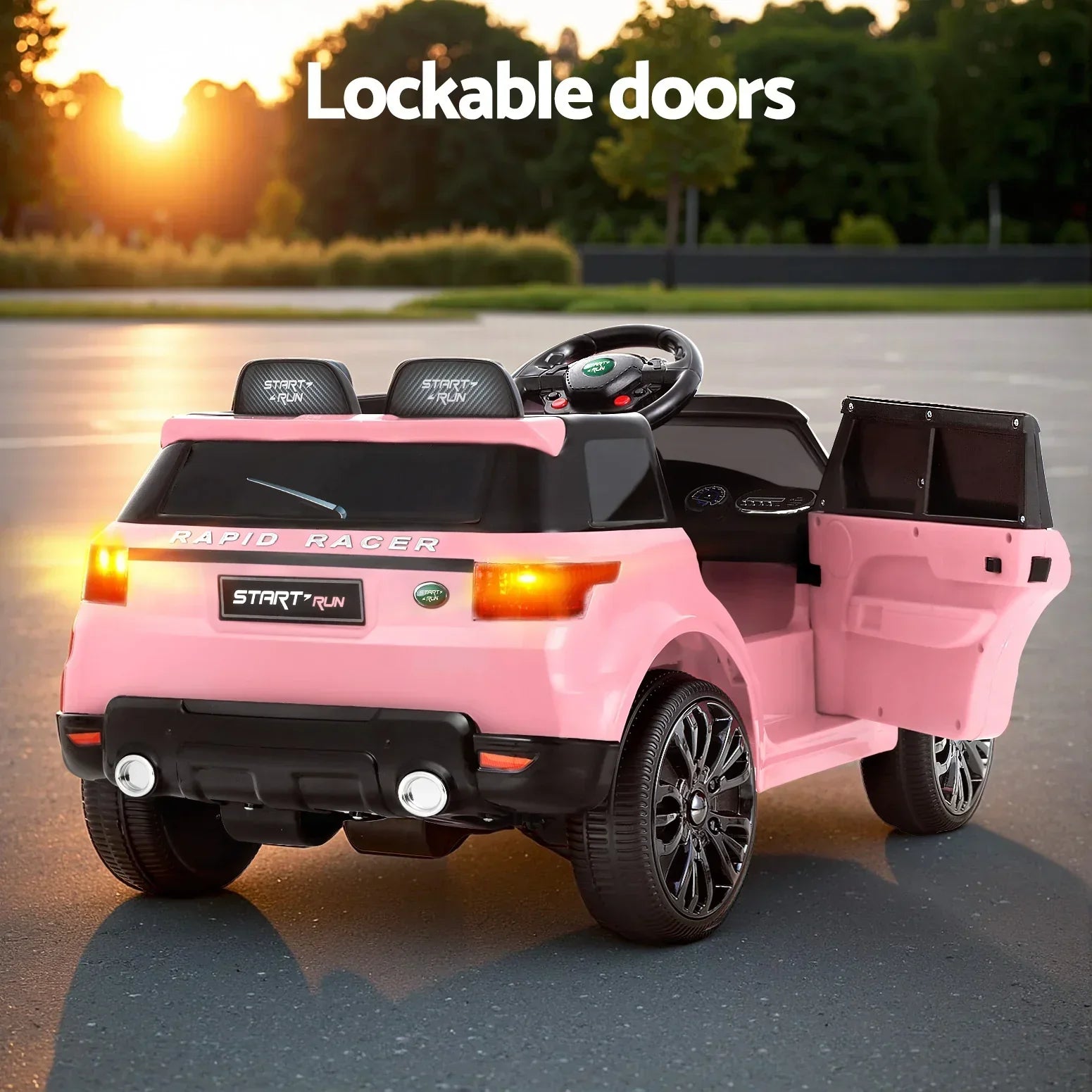 Kids Electric Ride On SUV 12V Range Rover Style Car Remote Pink