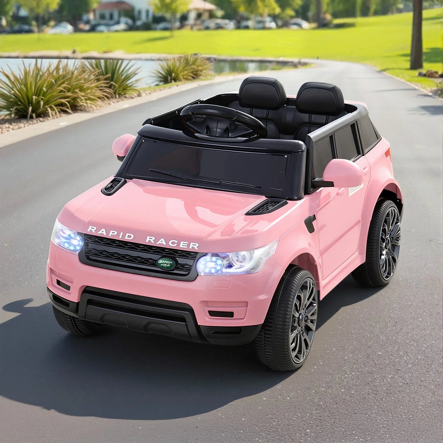 Kids Electric Ride On SUV 12V Range Rover Style Car Remote Pink