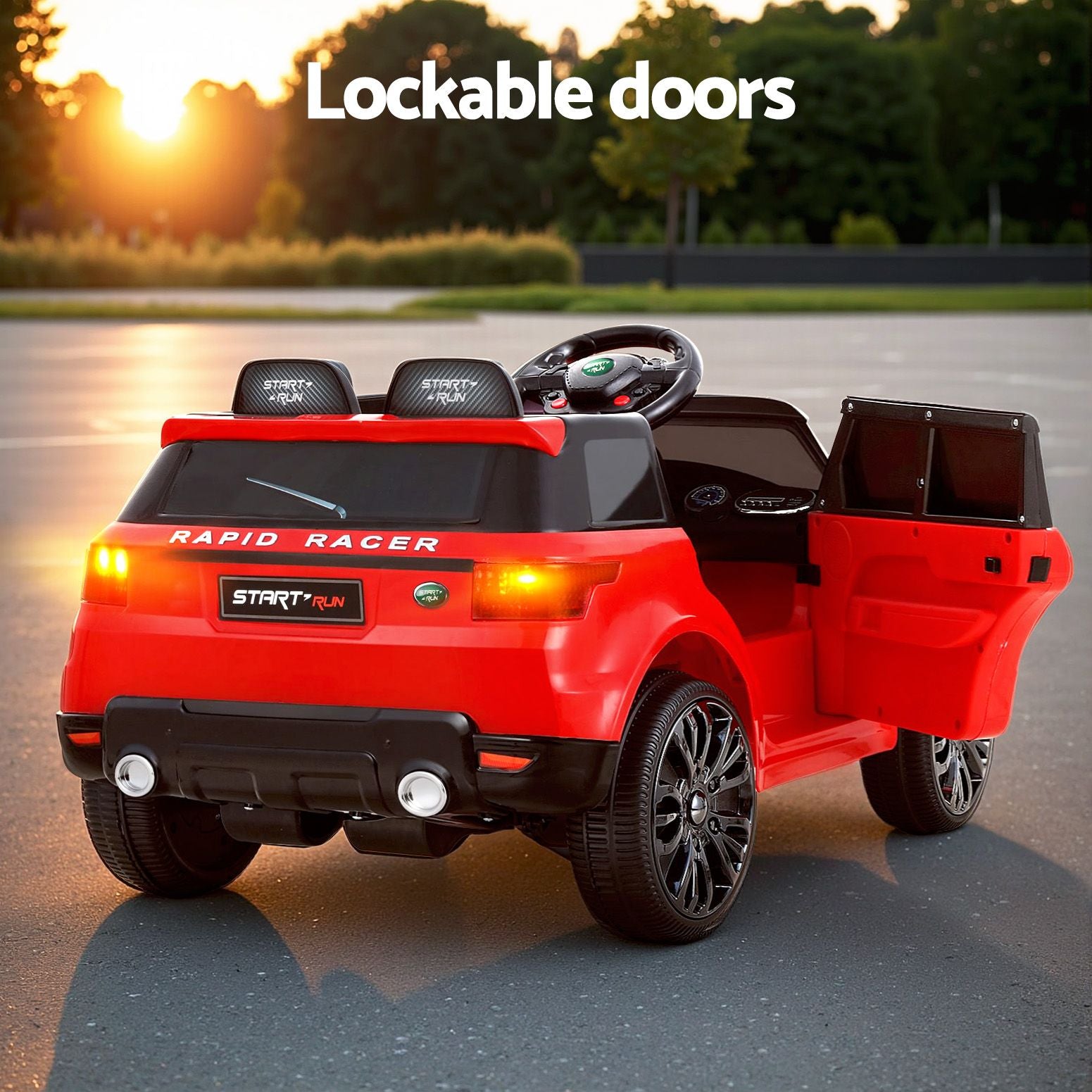 Kids Ride On Car 12V – Range Rover‑Inspired SUV with Remote Red