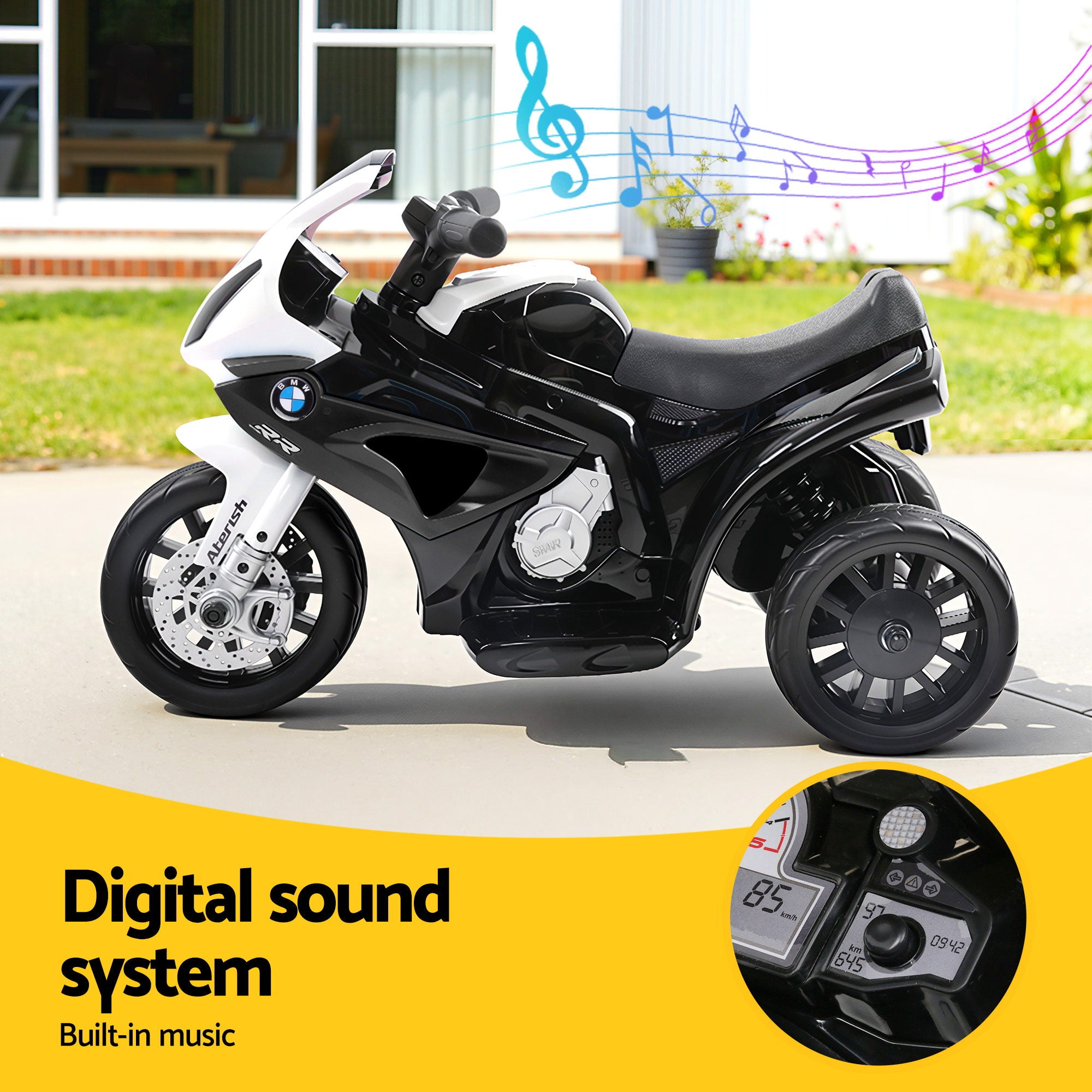 Kids BMW S1000RR Ride On Motorbike 6V Licensed Electric Bike Black