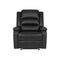 Recliner Chair Armchair with Side Pocket Leather Black