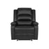 Recliner Chair Armchair with Side Pocket Leather Black