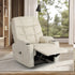 Oikiture Recliner Chair Electric Massage Chairs Heated Polyester Beige