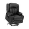 Electric Lift Massage Armchair With 2 Charge Ports Black