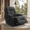 Recliner Heated Massage Armchair Lounge Sofa PU Leather Black