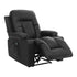 Recliner Heated Massage Armchair Lounge Sofa PU Leather Black