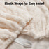 Recliner Chair Covers with Storage Side Pockets Beige