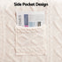 Recliner Chair Covers with Storage Side Pockets Beige