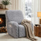 Recliner Chair Covers with Storage Side Pockets Grey
