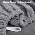 Recliner Chair Covers with Storage Side Pockets Grey