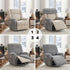 Recliner Chair Covers with Storage Side Pockets Grey