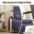 Quilted Recliner Chair Covers 100% Waterproof Recliner Slipcovers Grey