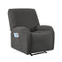 Recliner Chair Covers with Storage Side Pockets Grey Fabric