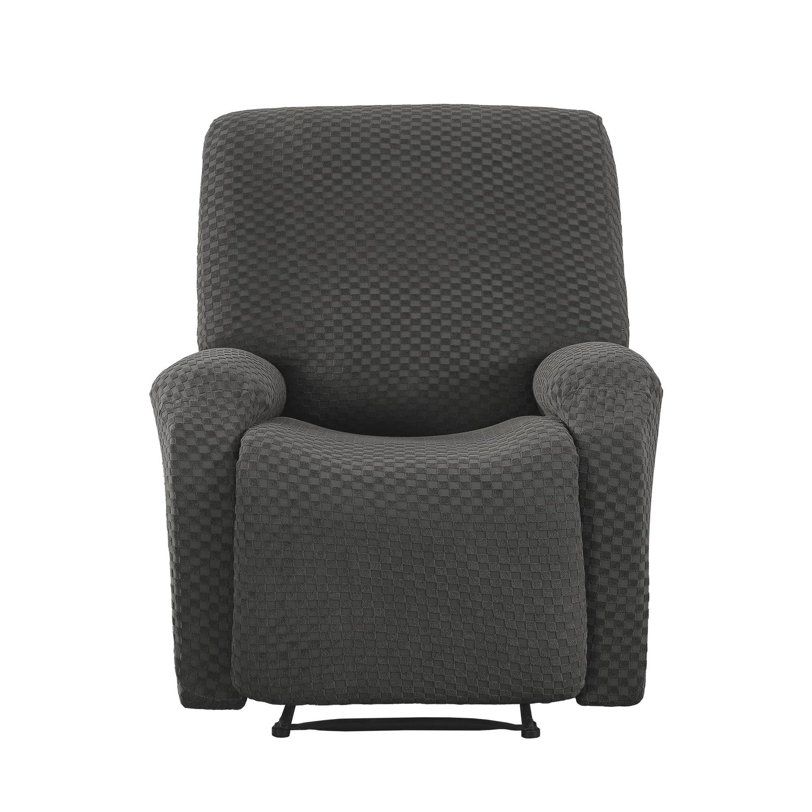 Recliner Chair Covers with Storage Side Pockets Grey Fabric