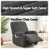 Recliner Chair Covers with Storage Side Pockets Grey Fabric