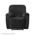 Recliner Chair Covers 1 Seater Velvet Black