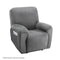 Recliner Chair Covers 1 Seater Velvet Grey