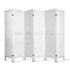6 Panel Room Divider Folding Privacy Screen White Wooden Partition
