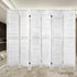 6 Panel Room Divider Folding Privacy Screen White Wooden Partition