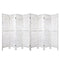 8 Panel Room Divider Folding Privacy Screen Wooden White
