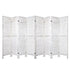 8 Panel Room Divider Folding Privacy Screen Wooden White