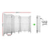8 Panel Room Divider Folding Privacy Screen Wooden White