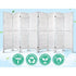 8 Panel Room Divider Folding Privacy Screen Wooden White