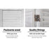 8 Panel Room Divider Folding Privacy Screen Wooden White